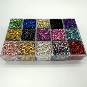 75g 15-Color Sparkly Crushed Glass 1-4mm Premium Irregular Glitter Chips for Nail Art DIY Resin Jewelry Crafts Home Decor Vase Fillers Creative Projects
