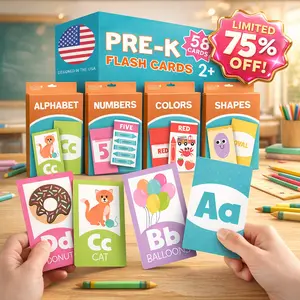 PreK Flash Cards | Set of 58 | Classroom Supplies | Educational Supplies