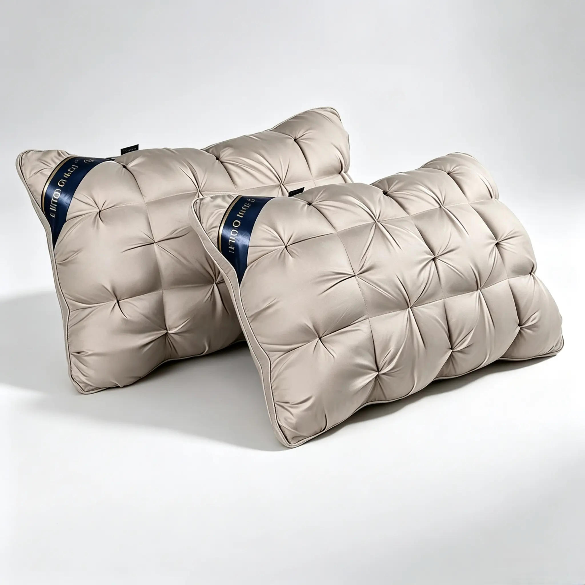 Grey Pillow with Fluffy High Resilience, Ultra Soft Cozy Comfort, No Deformation After Long-Time Use, Effectively Relieves Shoulder & Neck Stiffness, Perfect for Both Side and Back Sleeping, Great Bedding Choice for Bedroom and Dormitory