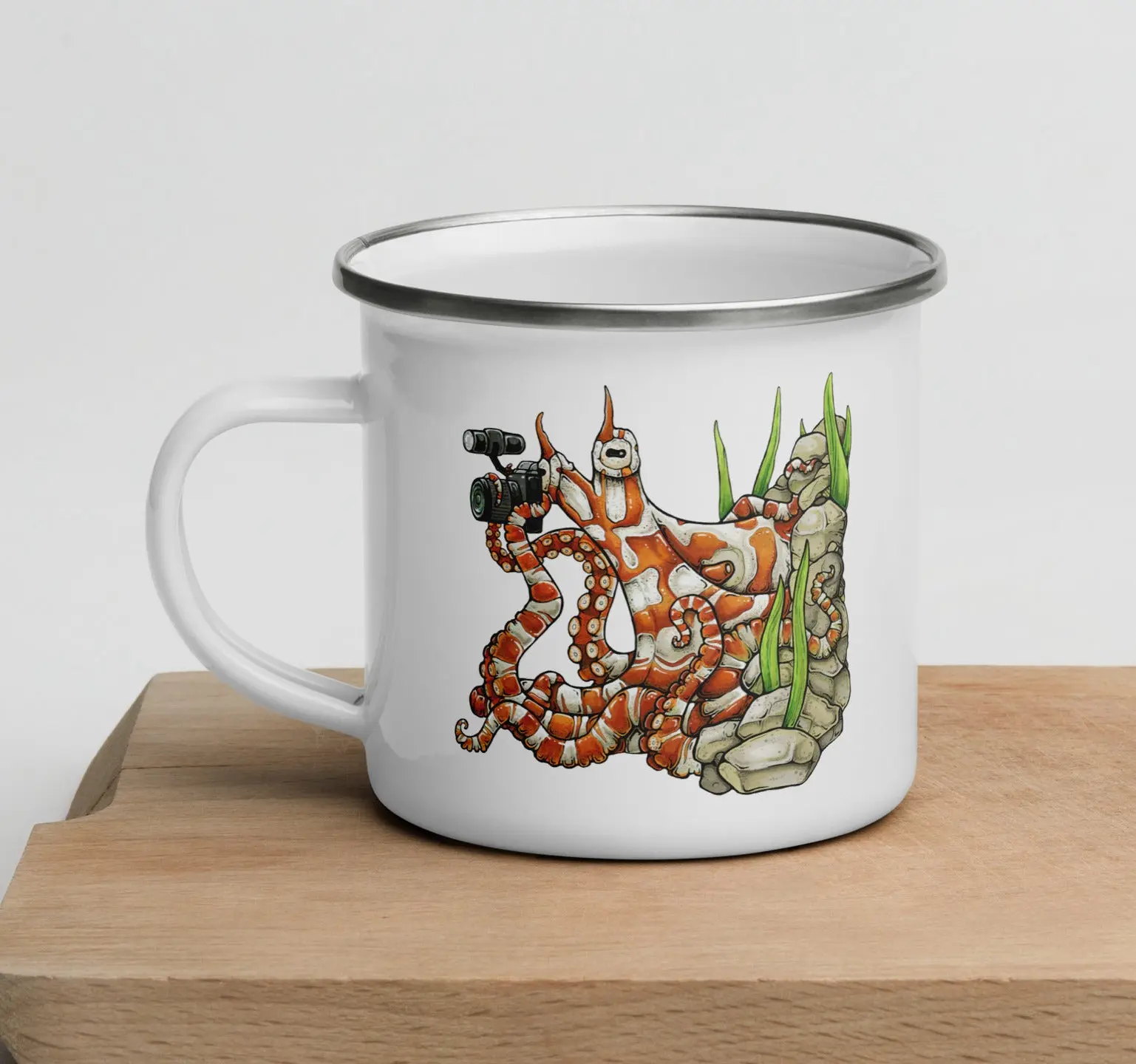 The Octographer! Enamel Octopus Mug (11oz)