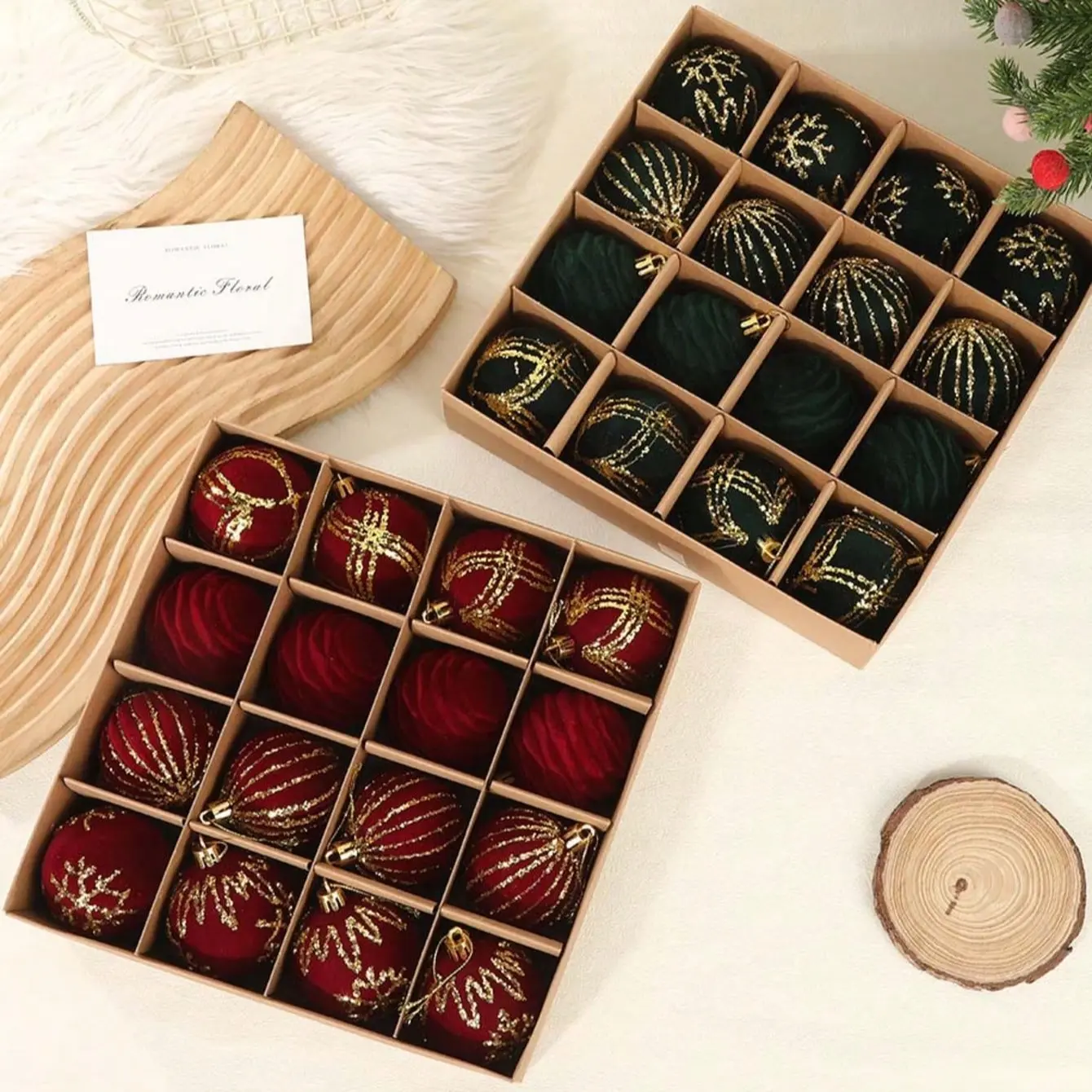 Christmas Party Decorations, Plush Hanging Balls, Holiday Mall Window Display, Tree Decoration, Painted Ornaments, Party Celebration