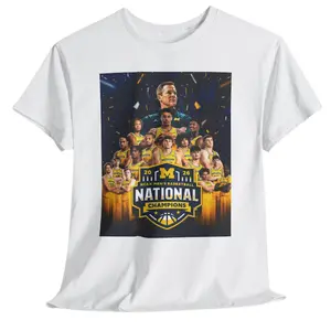 Michigan Wolverines 2026 National Champions T-Shirt – Men’s Basketball Team Graphic Tee, College Fan Streetwear Cotton Tee for Men Women USA Style
