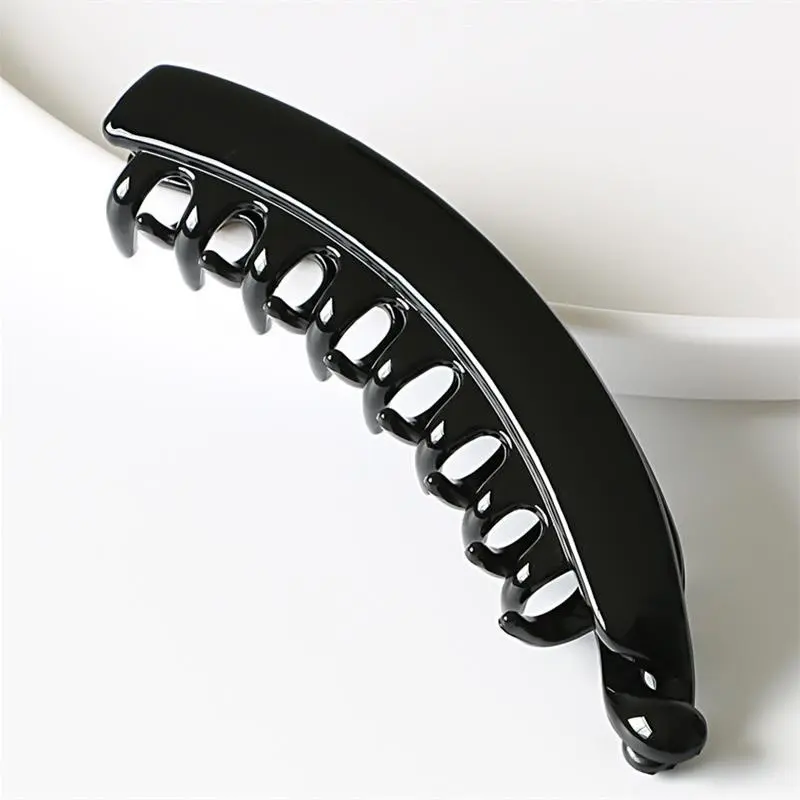 Glossy black banana clip