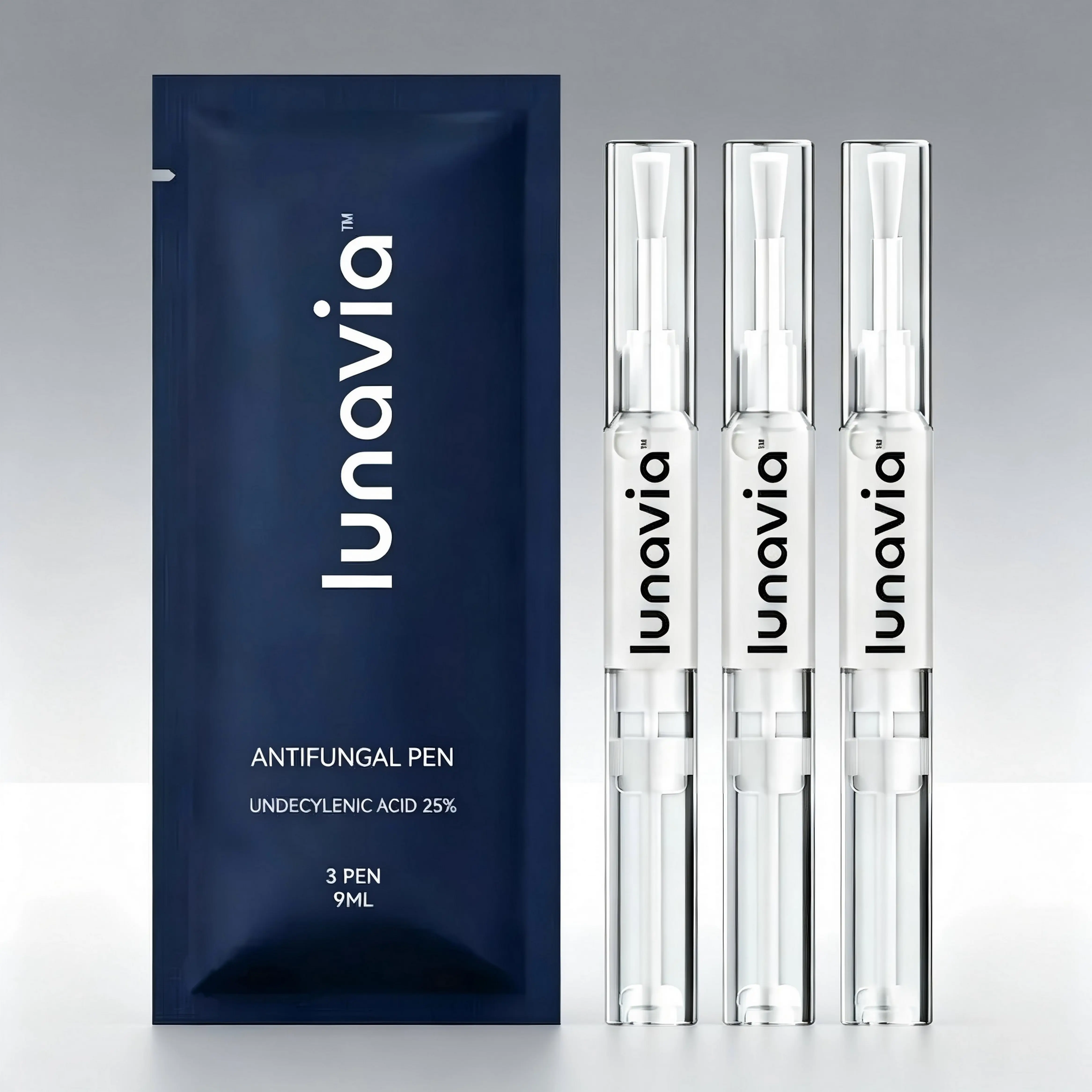 3PCS Lunavia Antifungal Pen , UNDECYLENIC ACID 25%-Cures Most Athlete's Foot Jock ltch, and Ringworm