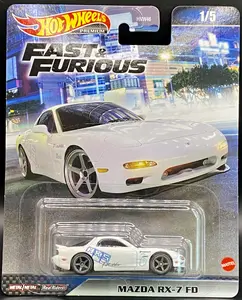 Mazda RX7 FD3S White HKS Hot Wheels Premo Fast & Furious