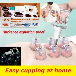 Cupping Set - Cupping Kit for Massage Therapy w/ 6 Cupping Therapy Set for Pain Relief Physical Therapy Body Vacuum Massage Cups with Pump