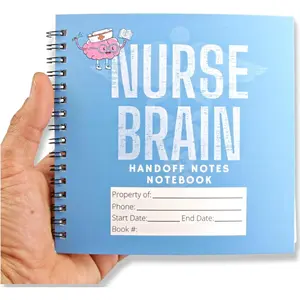 Nurse Essentials Report Notebook for Work &  School Clinical, Notepad Replaces Foldable  Clipboard, RN Student Accessories & Gifts, Pack of 2