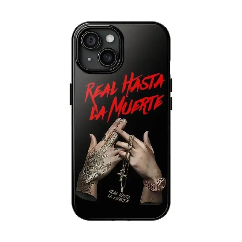 Real Hasta La Muerte Custom Polycarbonate Rubber Handheld Cellphone Case - Protective, Shock-Resistant Casing Cover, Essential Phone Accessory for Smartphones