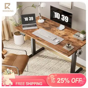 RIMIKING Smart Adjustable Standing Desk with Memory Control,Height Adjustability,Multi-Function Control Panel,Eco-Friendly Desktop,Spacious Workspace,Versatility,Convenient Add-Ons, ELT