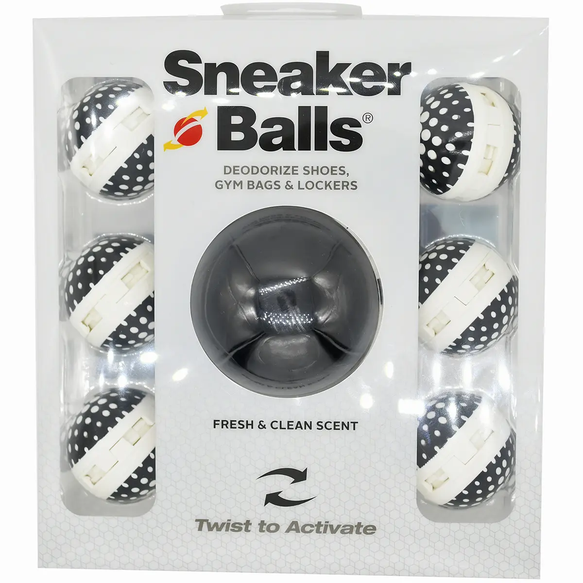 Sneaker Balls PowerBall Shoe Deodorant 7-Pack, Twist Activate Inserts that Deodorize Bags and Footwear, Long-Lasting Scent, Lockers, Deodorizes Bags