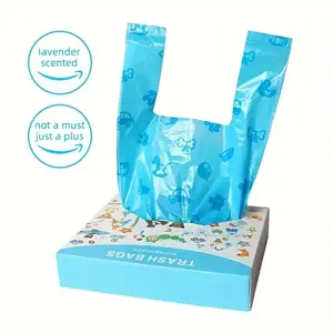 100pcs High-Quality Lavender Scented Diaper Garbage Bag Disposable Trash Bags Home Supplies - Perfect for Bedroom, Kitchen, Garden, and Car Trash!