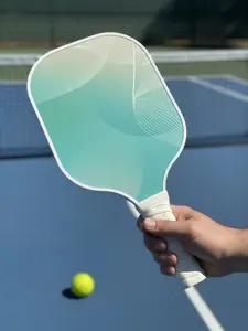 1 Piece T700 Carbon Fiber Pickleball Paddle 16mm Core 3K Textured Surface High Friction Cold Pressed Design for Adult Players