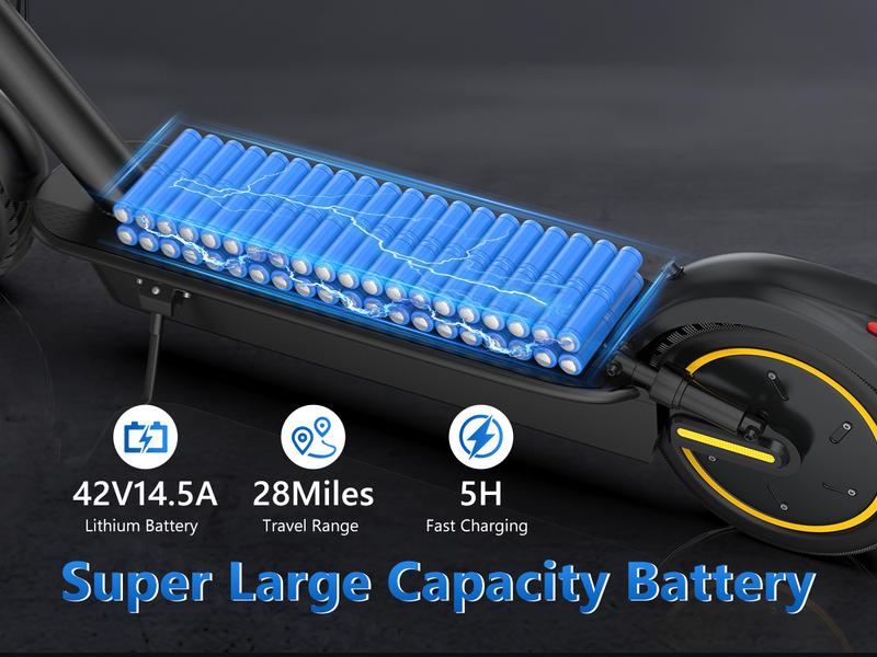 AOVOPRO、ladped Esmax High-Speed Electric Scooter 10-inch solid tires 500W motor with front and rear dual shock absorption, range of 22-30 miles, top speed of 22 mph, dual braking system, LED lights, app control, aluminum alloy frame, Springtok。 AOVOPRO、ladped Esmax High-Speed Electric Scooter 10-inch solid tires 500W motor with front and rear dual shock absorption, range of 22-30 miles, top speed of 22 mph, dual braking system, LED lights, app control, aluminum alloy frame, Springtok。