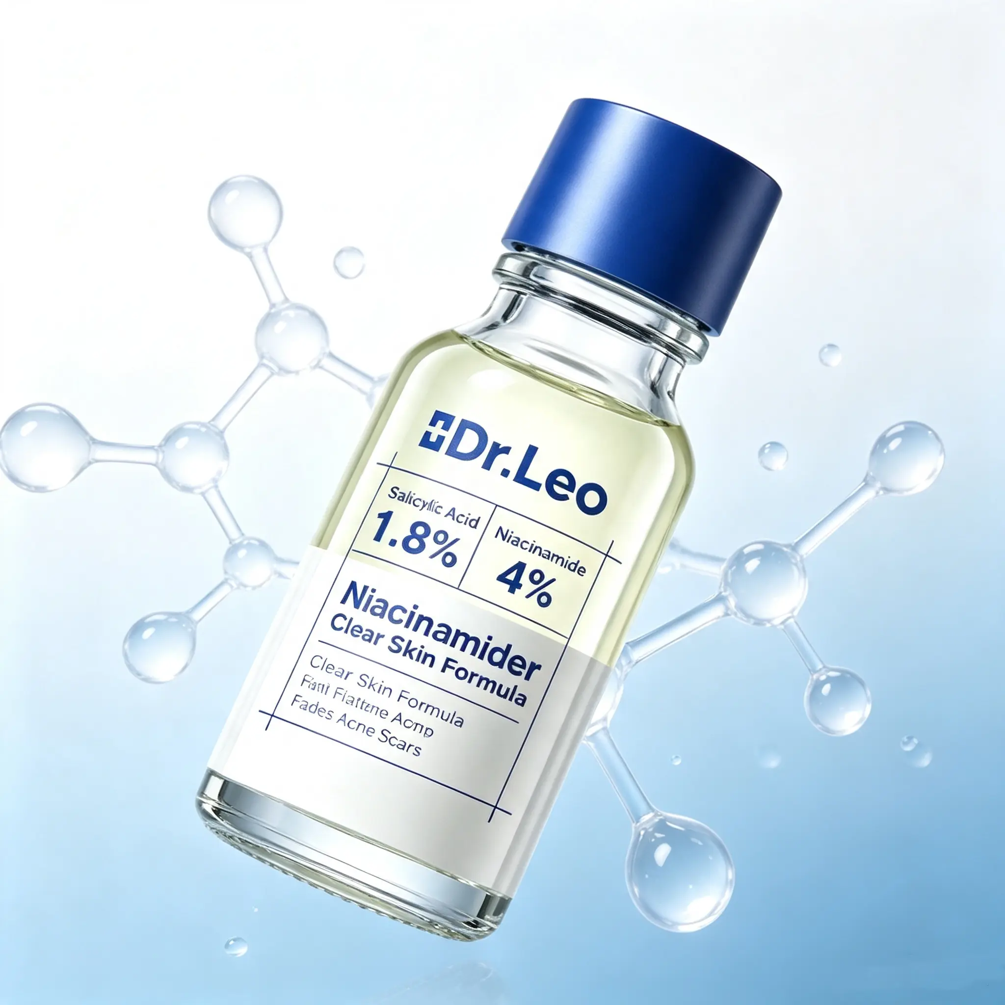 Dr.Leo Drying Lotion Bottle, Lightweight Powder Blemish Spot Care With 1.8 Percent Encapsulated Salicylic Acid and 4 Percent Niacinamide, Gentle Exfoliating Facial Care for Oily and Sensitive Skin, Help Improve Look of Blemishes and Discoloration, 20ml