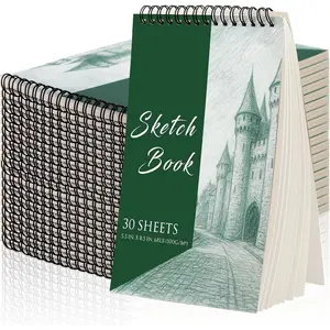 20 Pack Small Sketchbooks, 5.5" x 8.5" Mini Sketch Pad, Top Spiral Bound, 68lb/100gsm, Blank Books for Kids to Write Stories, Drawing & Painting(30 Sheets Each)