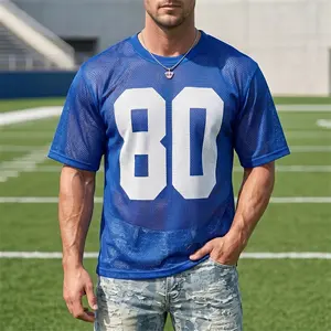 INCERUN Men’s Summer Short-Sleeve Mesh Athletic T-Shirt - Soccer-Inspired Casual Jersey, Athletic Style Shirt, Soft, Comfortable, Sweat-Wicking, Breathable Top for Daily Wear, Sportswear