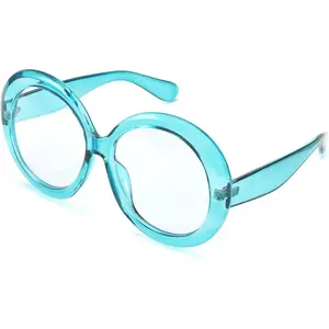 FEISEDY Oversized Blue Light Blocking Glasses Women Men Retro Big Round Frame Eyewear Clear Lens Computer Glasses B2997