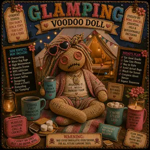 Glamping Voodoo doll magnet