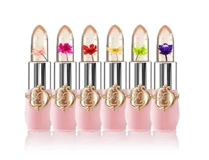 6 Pcs/Set Flower Jelly Lipstick Set Temperature Change Moisturizer Long Lasting Nutritious Balm Magic Color Change Lip Gloss