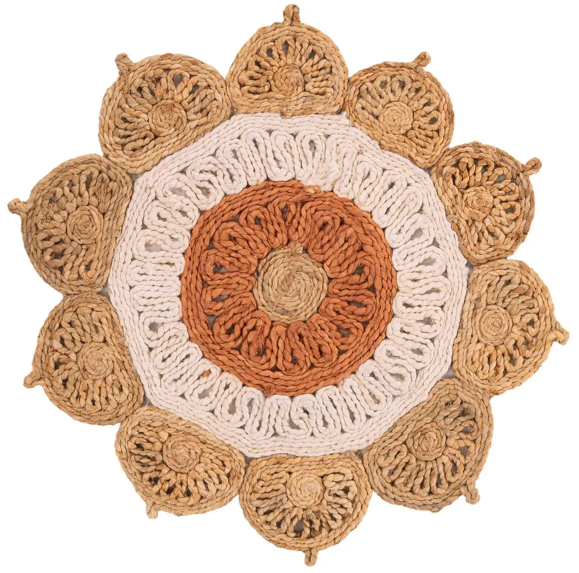 Natural White Orange Pink 2' x 2'