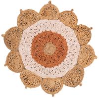 Natural White Orange Pink 2' x 2'