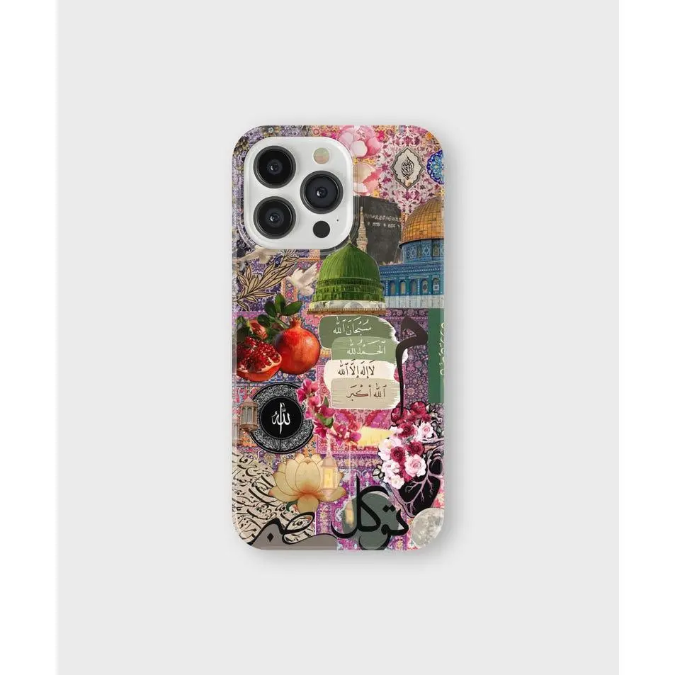 Arabic Phone Case Aesthetic Collage Muslim Phone Cover for iPhone 16 Pro Max 15 14 13 12 11 X 8 7 Samsung S25 Ultra S24 S23 S22 S21 S20 FE