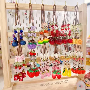 [NEW] Handmade Fruit Phone Strap & Keychain  | Cute Blueberry, Grape, Cherry, Orange, Apple & Dessert Charm Accessories