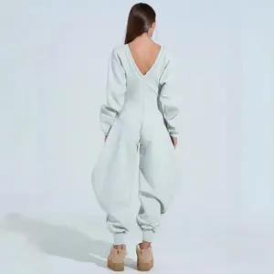 Women's Jumpsuit Flared Pants Tight V-neck Sexy Long Sleeve Jumpsuit Womenswear Overalls