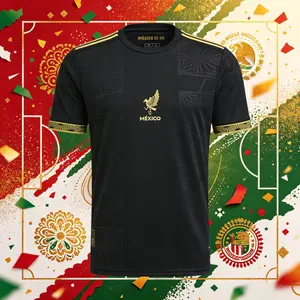 2025 Mexico National Home Black Short And Long Sleeve Soccer Jersey Fans Version