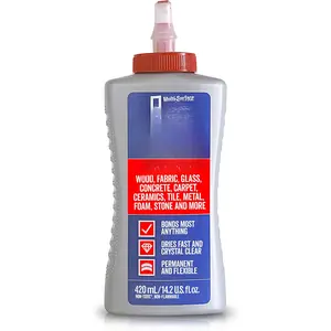 Multi-Surface Adhesive That Bonds  Anything!  Glue for Furniture Heavy Duty,  Glue for Woodworking, Also use for Glass Crafts Ceramic Tile Mosaic Stones & More 14.2oz / 420ml