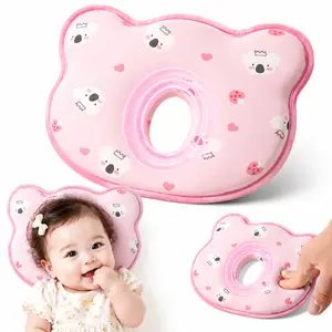 Baby Memory Foam Pillow Set - Adorable Bear Design, Breathable Fabric, Soft Neck Support, Travel-Friendly, Prevents Flat Head Syndrome for Boys & Girls (Mother’s Day Gift Option)