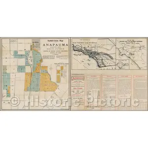 Anapauma Fruit Lands - Orange County Subdivision Map, 1894 | Historical Map Print