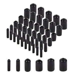Rubber End Caps - 60Count Flexible Screw Thread Protector Covers Rubber Bolt Covers Caps for Metal Tube Rod in 6 Sizes 2mm,3mm,6.5mm,8mm,10mm,12mm