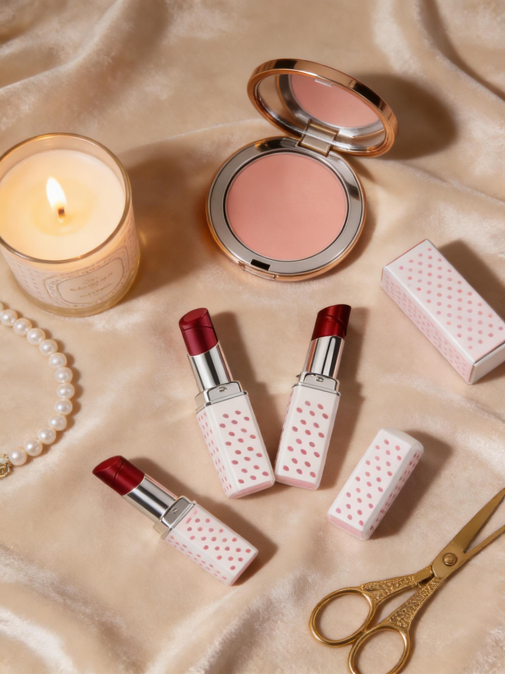 (Empty, No Gas Included)White Lipstick Lighter Fashion Lipstick Shape Portable Mini Refillable Lighter for Women Cute Novelty Design Empty No Gas Included