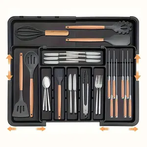 Household Expandable Cutlery Storage Box, Classified Storage Chopsticks, Spoons, Kitchen Drawers, Organized Storage