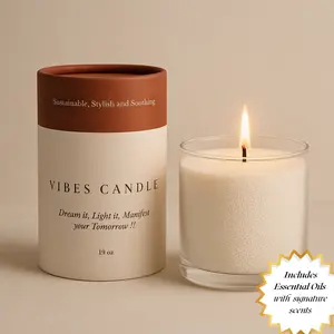 Vibes Pearled Candle Tropical Escape - 19 oz | White Pearled Candle with Coconut | Vanilla & Sea Breeze Aromatherapy