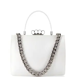 Pre-owned Alexander McQueen Leather Top Handle Bags Four Ring Frame Shoulder Bag by Rebag