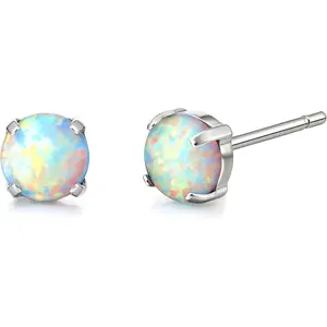 G23  Pure Titanium Earrings, Opal/Moonstone/'s Eye/Blue Turquoise Stud Earrings, F136 Implant Grade|Delicate  for  Ears