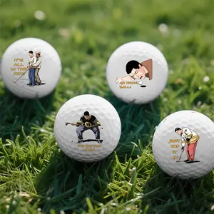 Caiton 4-Pack Funny Golf Balls Gift Set - Novelty White Golf Balls Suitable for Men, Dad, Husband, Grandpa - Gag Gifts for Birthday, Christmas, Father's Day, Retirement, White Elephant - Fun Practice Accessories & Decor - Hilarious Golf Course Pranks