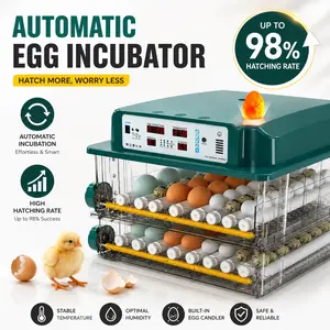 Professional 120-Egg Incubator with High Hatching Rate Guaranteed | Fully Automatic Egg Turner & Precise Temp Control for All Poultry