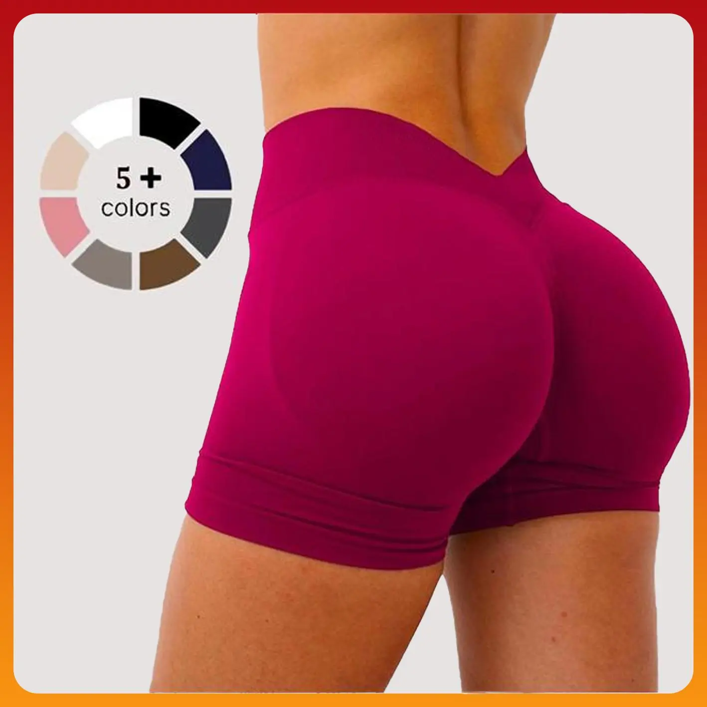 [SIZE UP 1] DENFY LJ V-BACK SCRUNCH SHORTS Fitness Gymwear Yoga Pants Gym Workout Sportswear Drying Exercise Yoga High Cycling Quick Drying Gymclothes