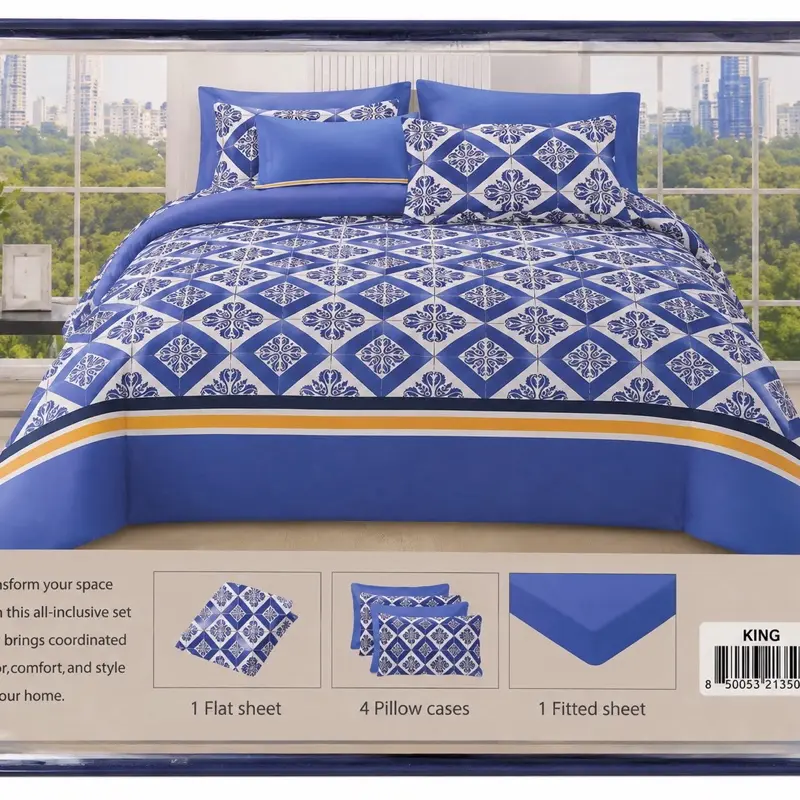 100% Cotton 6-Piece Sheet Set