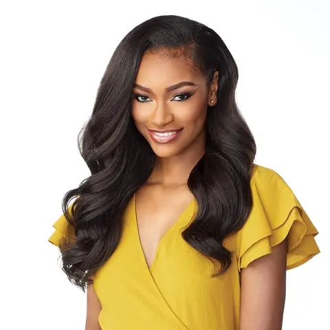 Sensationnel IWD 4 Half Wig - Instant Weave Drawstring Adjustable Cap Hair Extension Piece, Wig Synthetic Extensions & Pieces with Synthetic Fiber