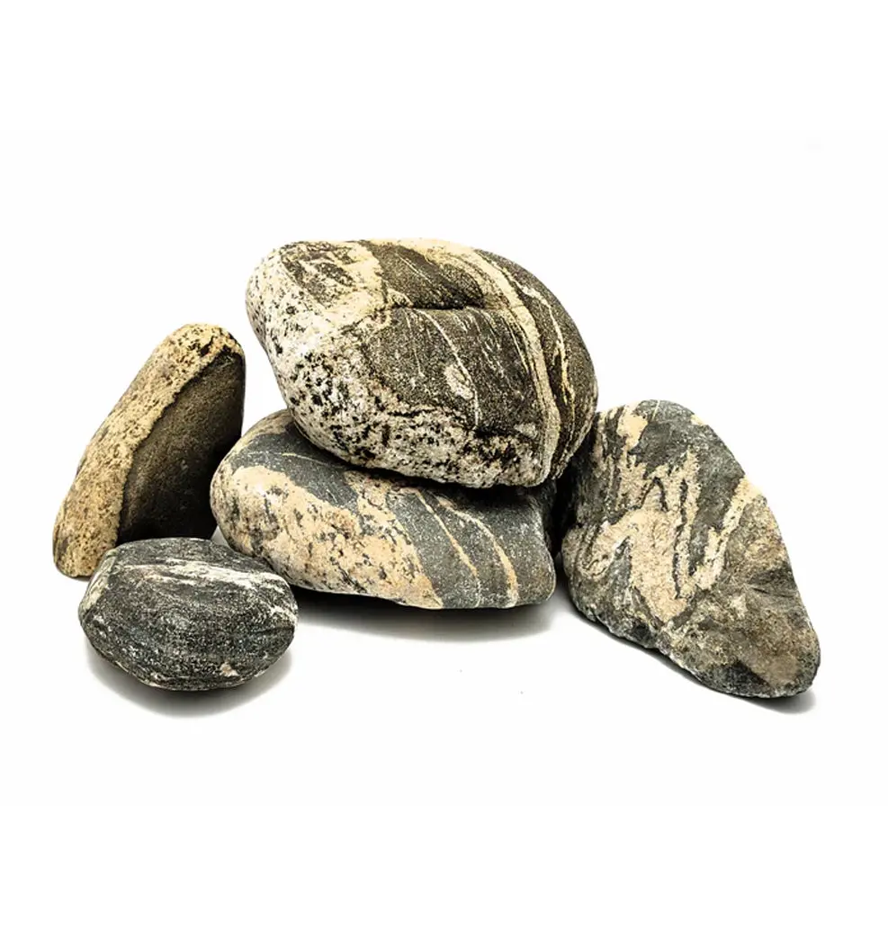 Brookstone Aquarium Hardscape Accessories - 44 Lbs. Box of Pre-Washed All-Natural Materials Miniature Rocks, 3" to 5" Small Stones, Unique Style Decor to Enhance Beauty, Enhances Beauty