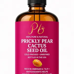 Prickly Pear Seed Oil | 100% Pure, Cold-Pressed & Unrefined, Prickly Pear Oil for Face, Skin & Hair, Helps Improve the Look of Fine Lines & Wrinkles | 4 fl oz Glass Bottle