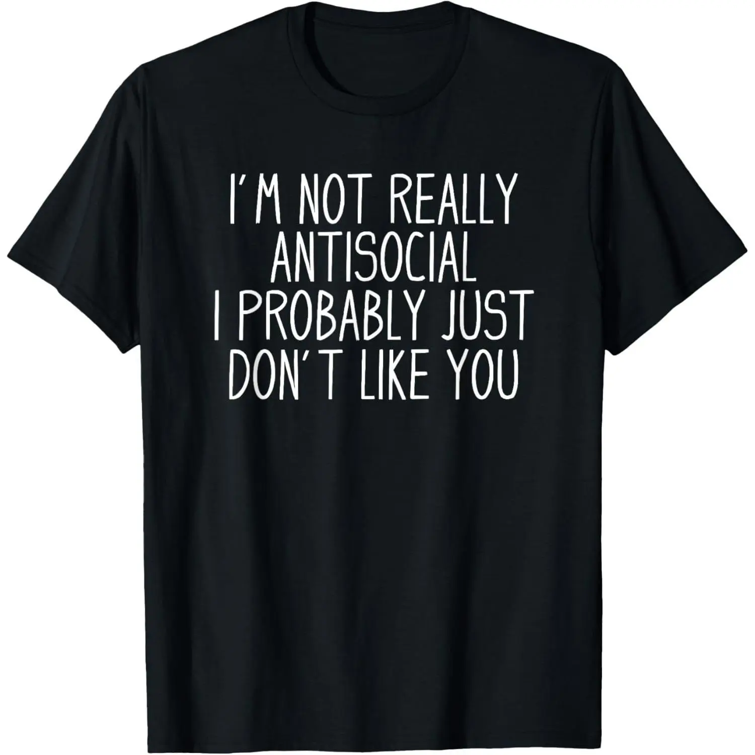 Antisocial Tee Co. Funny Introvert Unisex-Adults Black Modern Classic T-Shirt