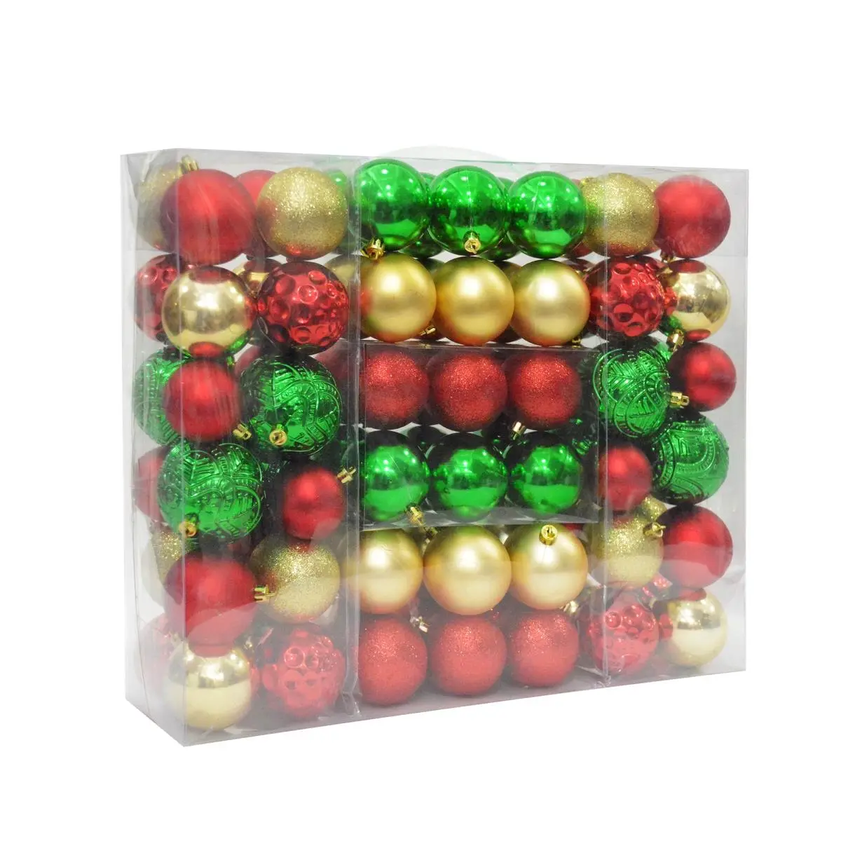 212 MAIN Multi-Color Christmas Ornaments, 84-Piece Shatterproof Lightweight Decor - Boxed Set for Christmas Tree, Room Decor