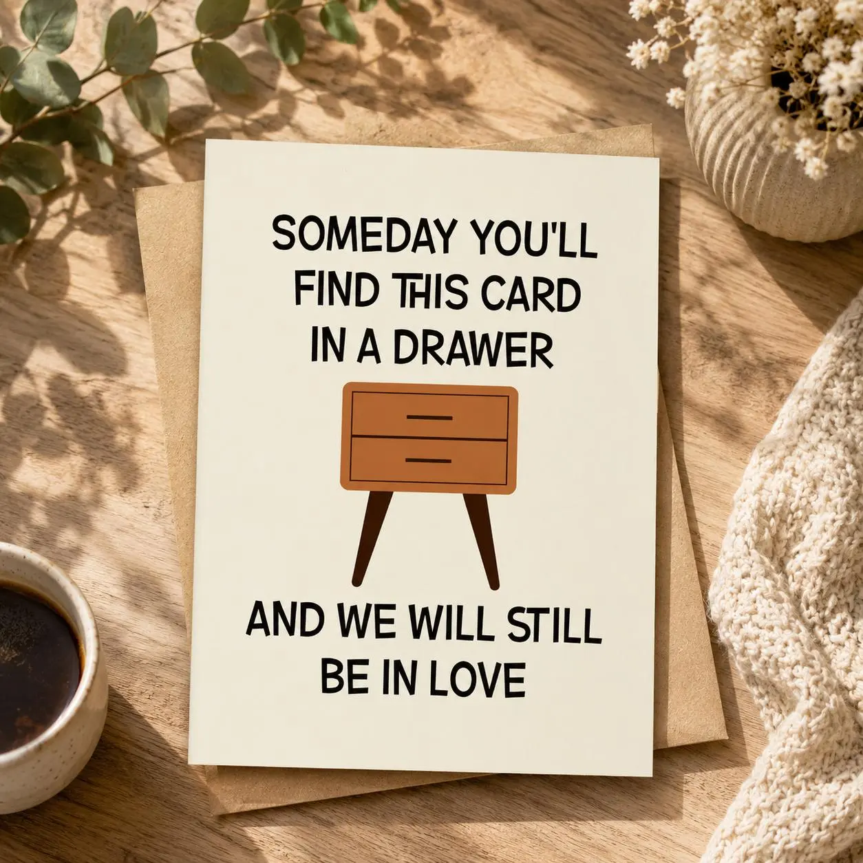 Customizable Inside Love Letter Card-Drawer Insert - For Husband, Him & Her - Valentine Wedding Festive Gift (Home & Festive Party Supplies), Blank Interior