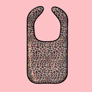 rainbow leopard glitter beautibib makeup bib cape smock apron clothing protection for makeup application