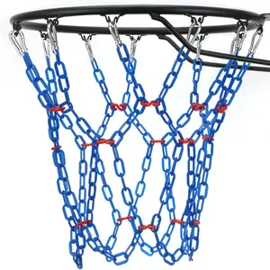 Basketball Net Replacement Heavy Duty,Resin Material, Anti-Rust Use Indoor Outdoor Standard 12-Ring Basketball Hoop chain nets